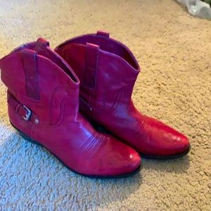 Red Cowboy Booties Boots